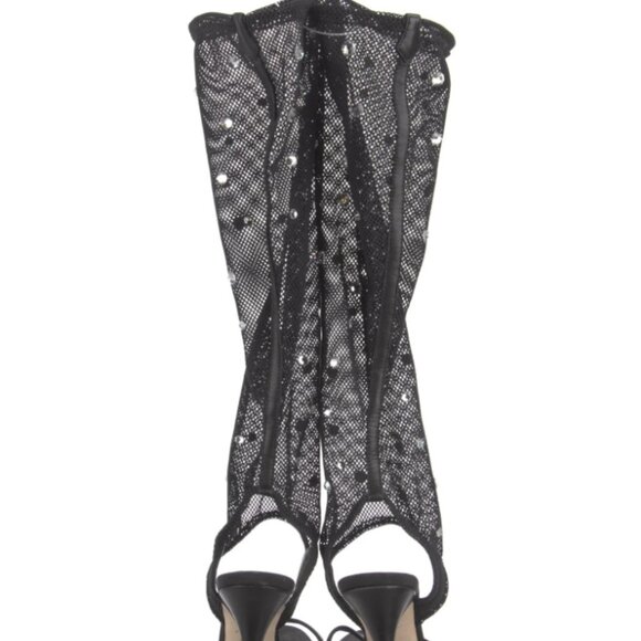 Giuseppe Zanotti fishnet rhinestone boots sandals US 6.5 - Picture 3 of 4